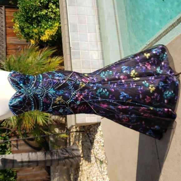 ELLIE Wilde mermaid sparkly sequin beaded prom wedding ball formal dress… - Picture 8 of 17